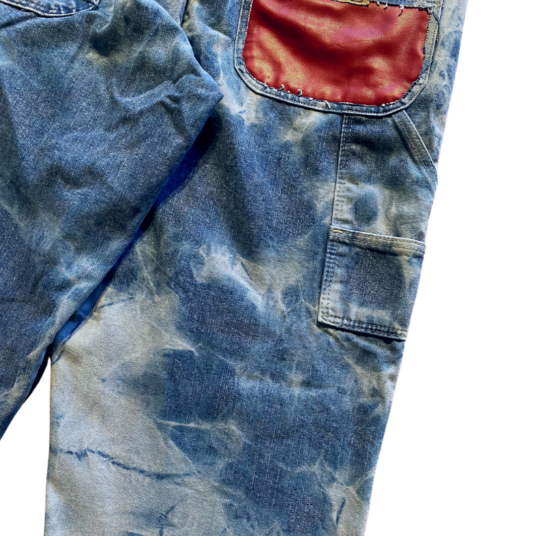 Unapologetic Youth To The Bone 32x32 jeans in classic denim with a relaxed fit, displayed on a white background.
