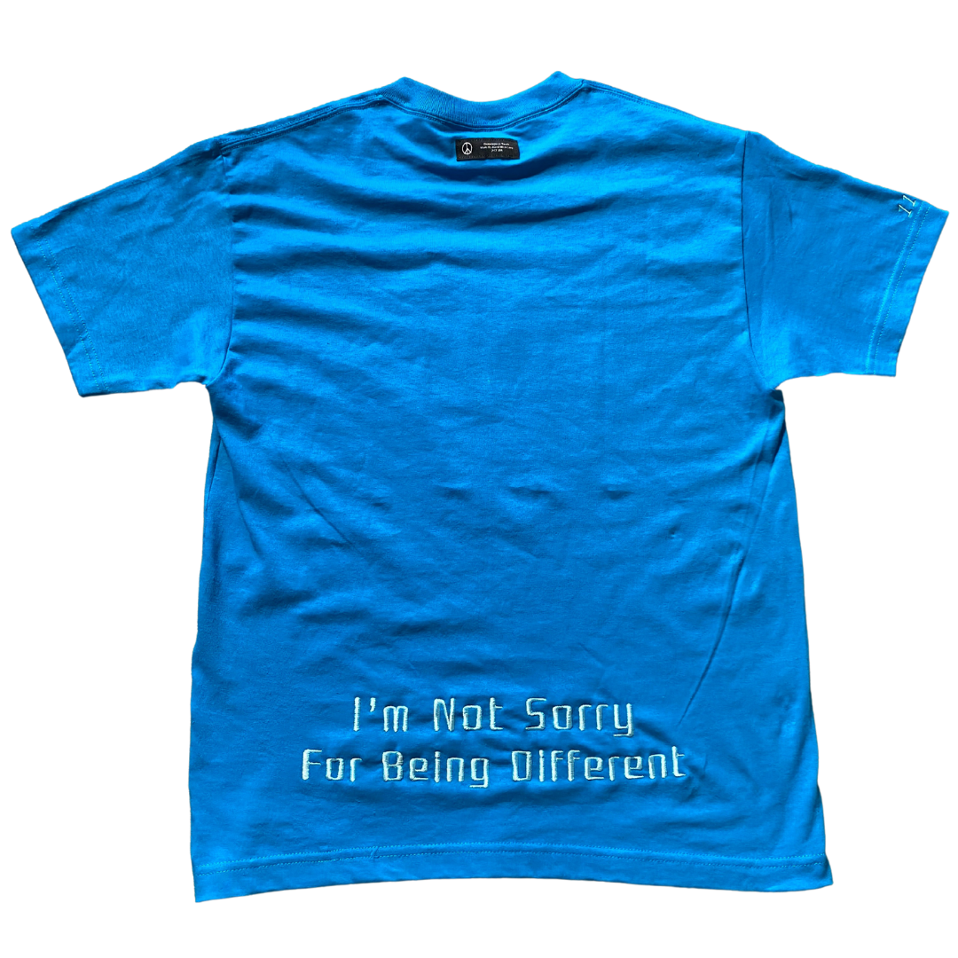 Medium Unapologetic Youth T-Shirt with graphic design in black and white, casual fit, and soft cotton fabric.