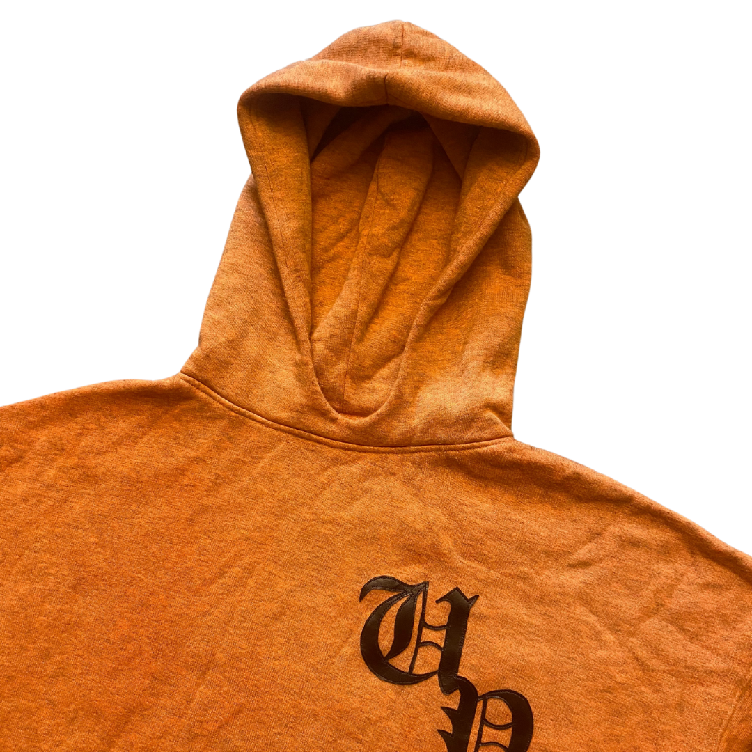 Unapologetic Youth Spooky v2 hoodie in black with spooky graphic design, featuring a hood and front pocket, casual streetwear style.