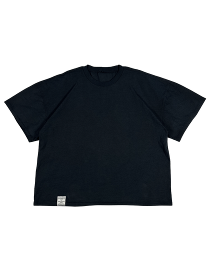 Unapologetic Youth Signature Tee, a stylish black T-shirt with bold logo print, casual fit, perfect for everyday wear.