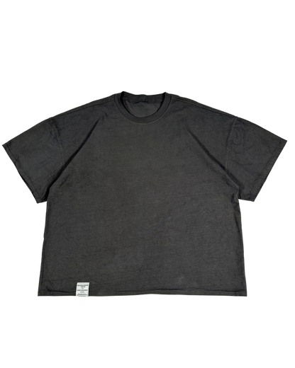 Unapologetic Youth Signature Tee, black cotton t-shirt with logo print, casual fit and short sleeves, front view.