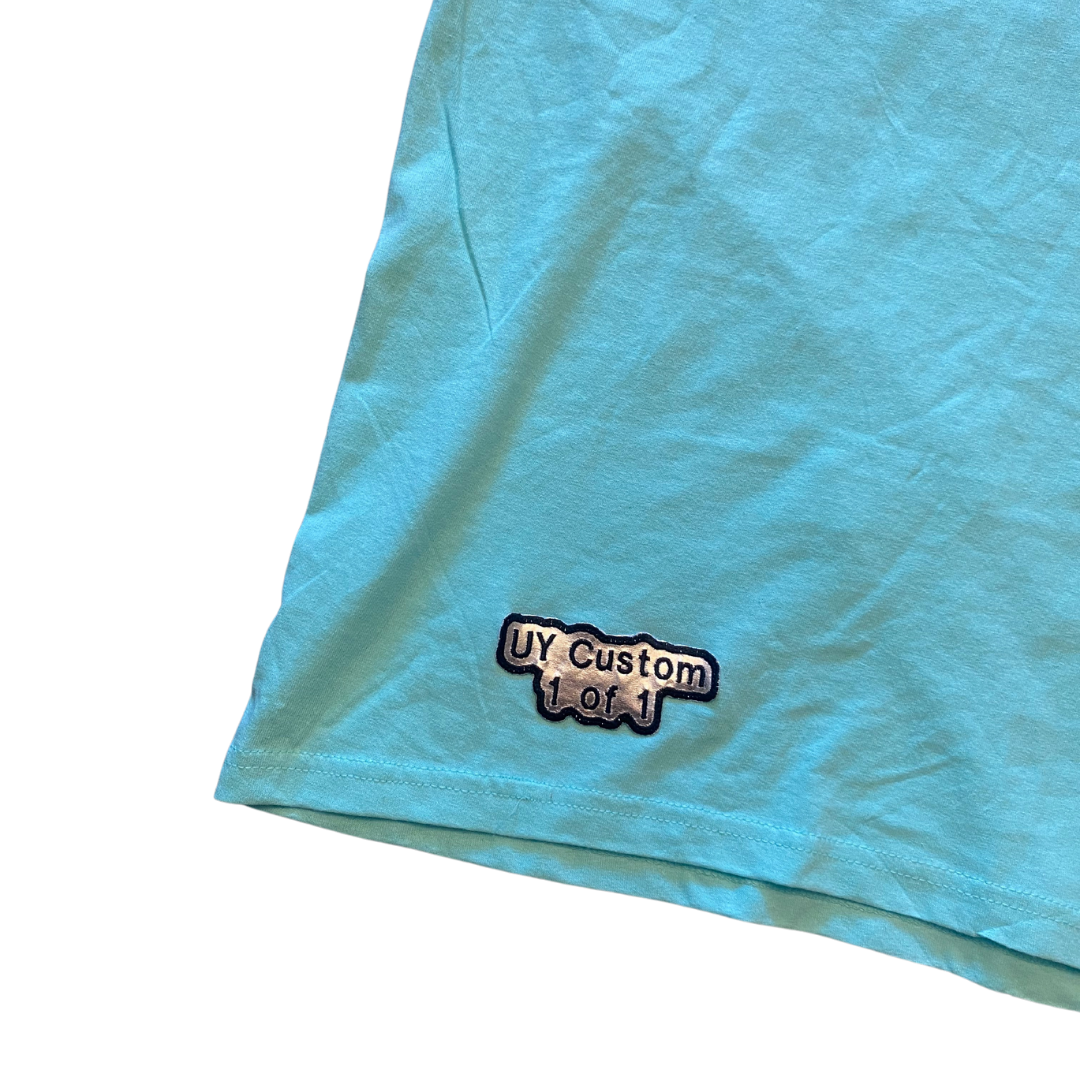 Unapologetic Youth Disco Fever medium T-shirt featuring vibrant, retro-inspired colorful design on soft cotton fabric.