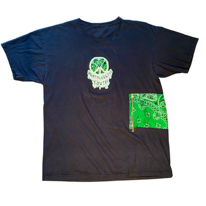 Black Unapologetic Youth T-Shirt featuring bold graphic print on the front, casual fit, and soft cotton fabric.