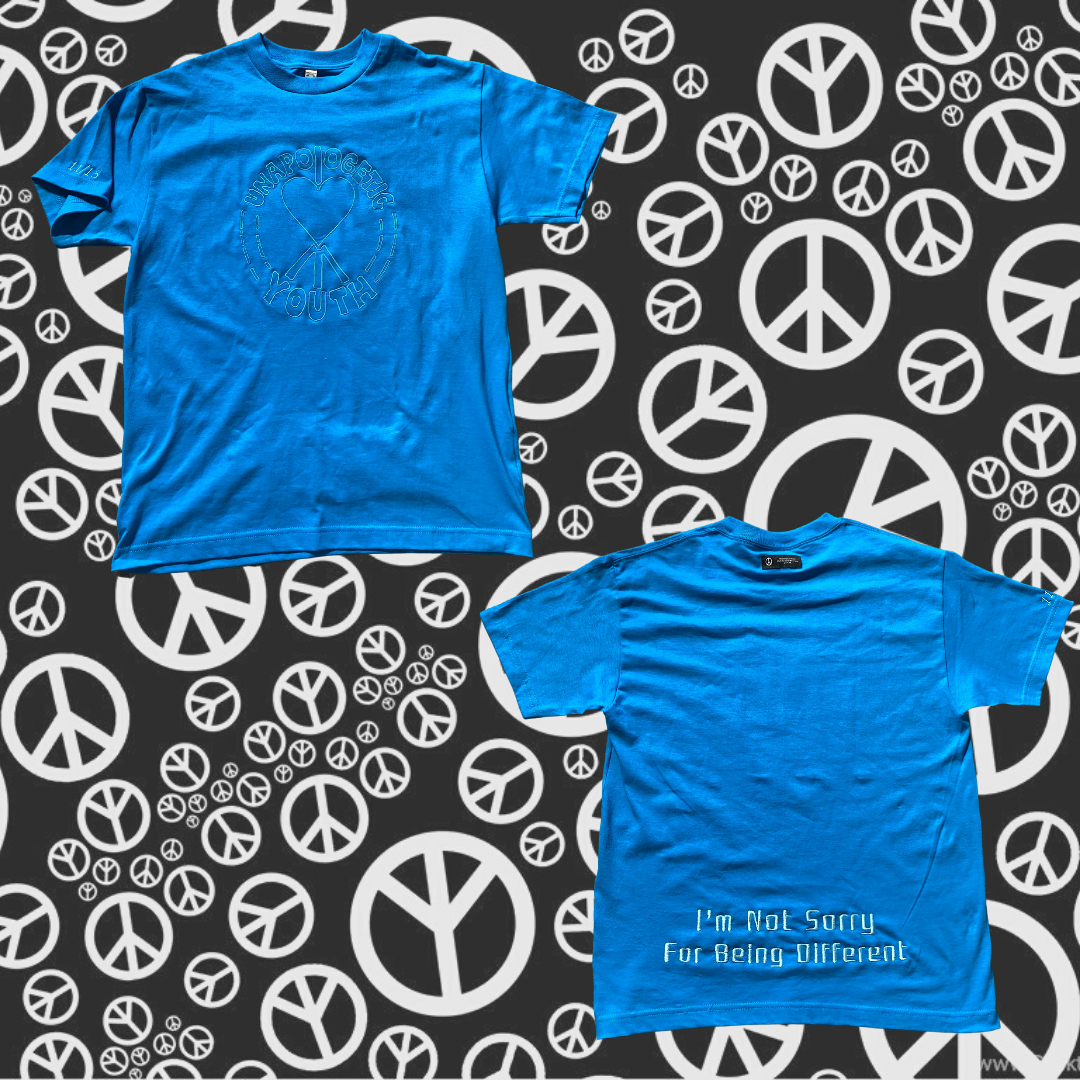 Medium Unapologetic Youth T-Shirt with bold graphic design, casual fit, and soft cotton fabric in a vibrant color.