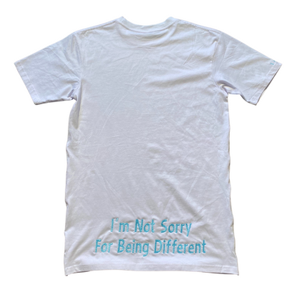 Unapologetic Youth blue T-shirt featuring a vibrant blue tone and casual fit, displayed flat against a white background.