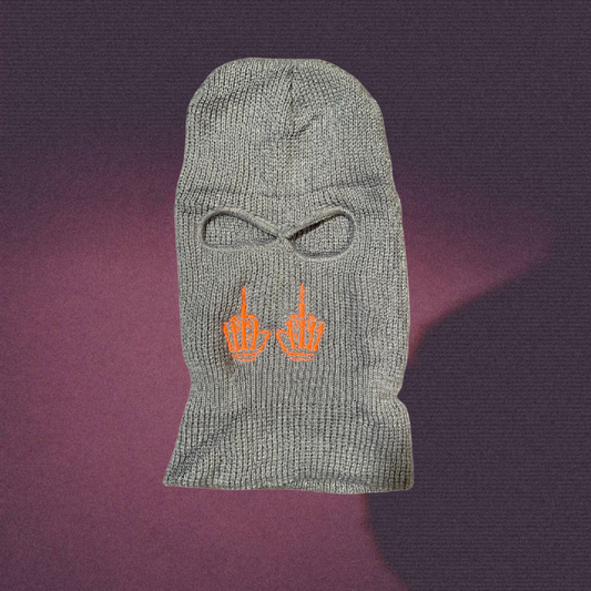 Unapologetic Youth Lick Hitter ski mask in black, snug fit with eye and mouth openings, designed for winter outdoor activities.