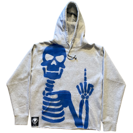 Unapologetic Youth To The Bone hoodie in medium, featuring a casual black hoodie with graphic design on the front.