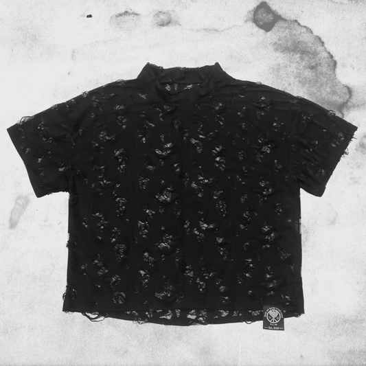 Unapologetic Youth Spooky V1 T-Shirt with spooky graphic design, black short-sleeve shirt displayed on a plain background.