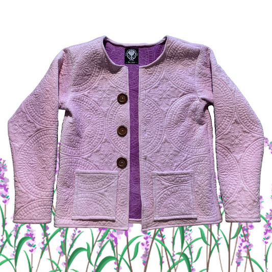 Large lavender cardigan by Unapologetic Youth, featuring a cozy knit fabric and relaxed fit, displayed on a hanger.