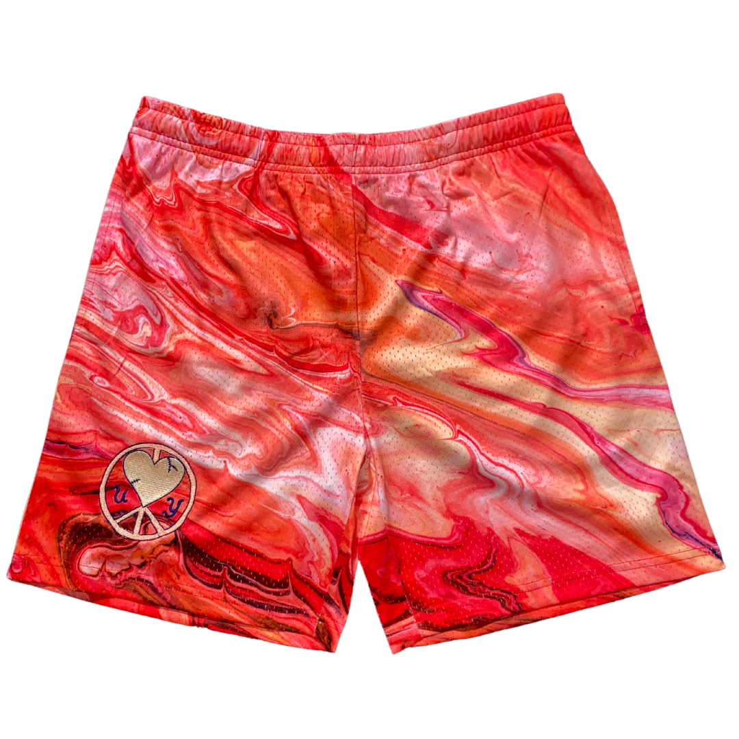Unapologetic Youth Mars Landing shorts featuring a space-themed print with vibrant colors and casual fit.