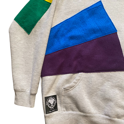 Unapologetic Youth Light Beams large hoodie with vibrant graphic design and comfortable fit, shown in a front view image.