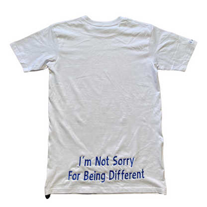 Unapologetic Youth red, white, and blue t-shirt with patriotic design, casual fit, and bold colors displayed on a plain background.