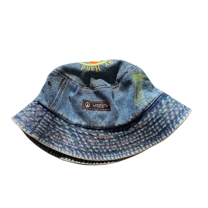 Unapologetic Youth Brain Bucket hat, a stylish casual bucket hat with printed brain design, made from lightweight fabric.