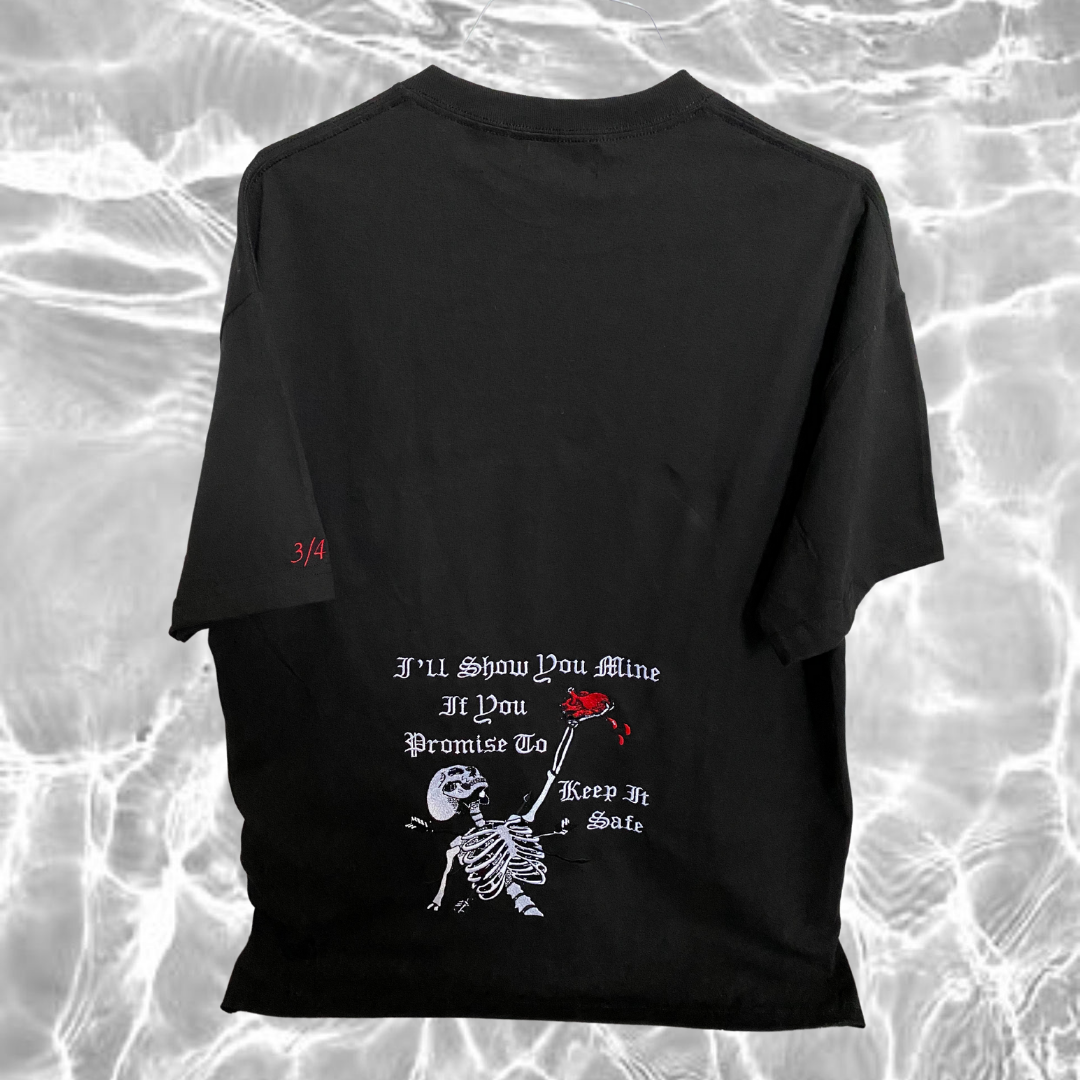Unapologetic Youth Caged Feelings T-Shirt with bold graphic design, featuring a cage motif on a casual black cotton tee.