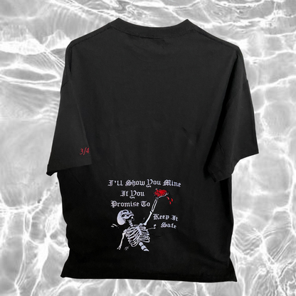 Unapologetic Youth Caged Feelings T-Shirt with bold graphic design, featuring a cage motif on a casual black cotton tee.