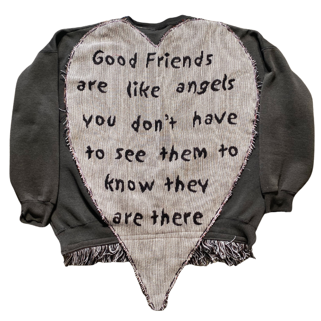Unapologetic Youth My Dear Friends crewneck or poncho featuring a cozy, stylish design with colorful graphic artwork.
