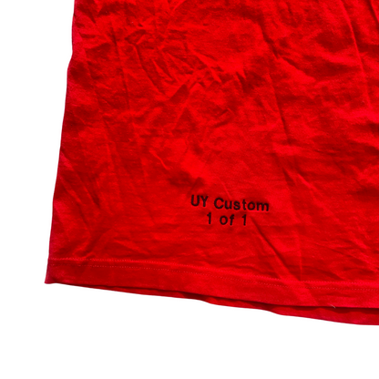 Red Rag XL T-shirt by Unapologetic Youth featuring a casual fit and bold color, displayed on a plain background.
