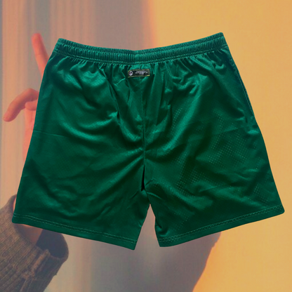 Unapologetic Youth F*CK OFF shorts with bold text, casual fit, black fabric, front view, perfect for streetwear style.