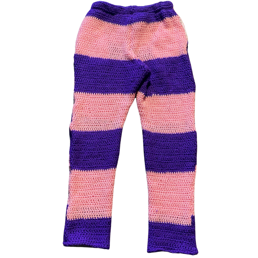 Unapologetic Youth Grandma's Crochet sweatpants in white with a cozy, relaxed fit and detailed crochet design.