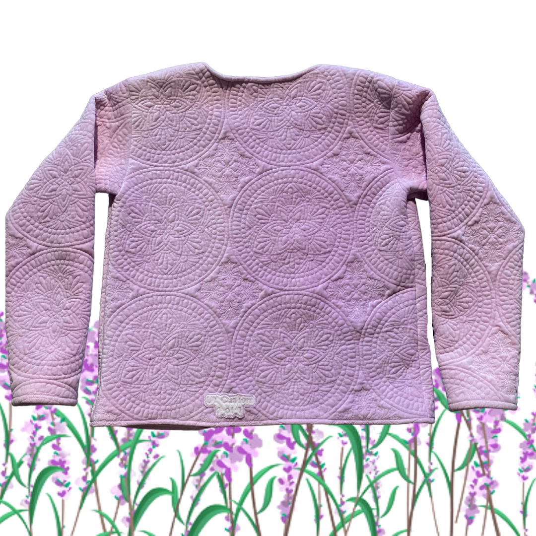 Large lavender cardigan by Unapologetic Youth, featuring soft knit fabric and a relaxed fit.
