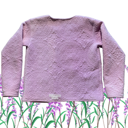 Large lavender cardigan by Unapologetic Youth, featuring soft knit fabric and a relaxed fit.