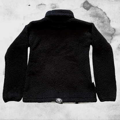 Unapologetic Youth Spooky v1 fleece hoodie with dark, spooky design, soft fabric, and cozy fit, shown on a model.