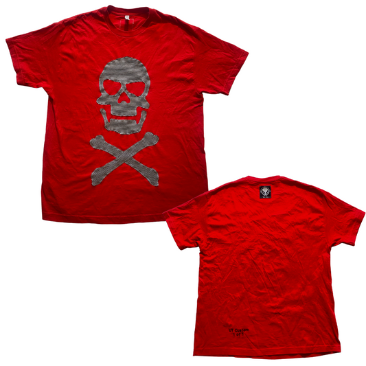 Red XL T-shirt from Unapologetic Youth featuring bold graphic design and casual fit.