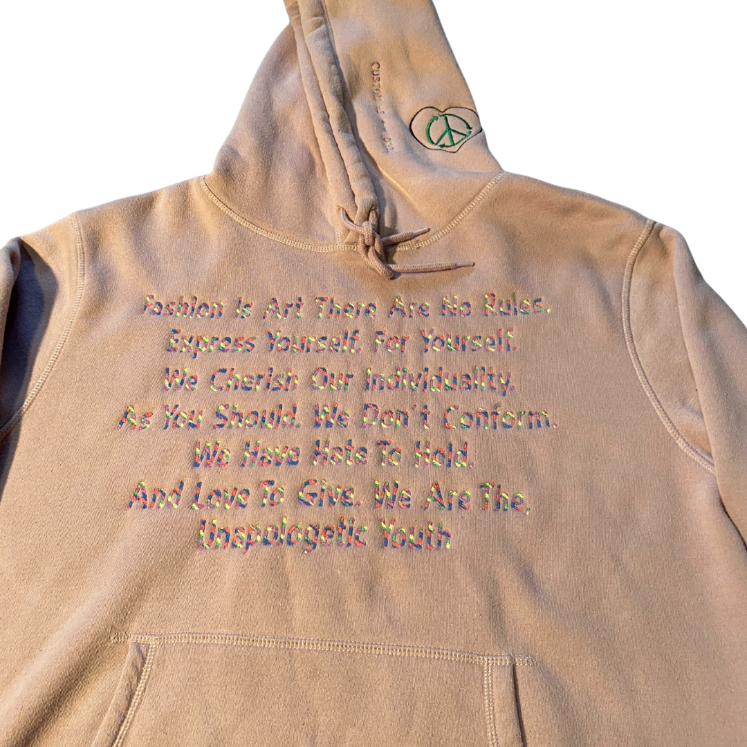 Unapologetic Youth hoodie with a comfortable fit, featuring a stylish design and soft fabric for casual wear.