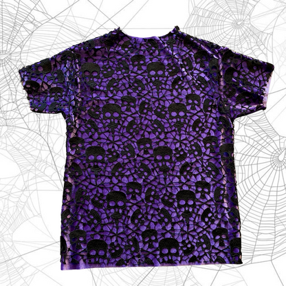 Unapologetic Youth Spooky V2 T-shirt with spooky graphic design on black fabric, casual and stylish for Halloween or fall wear.