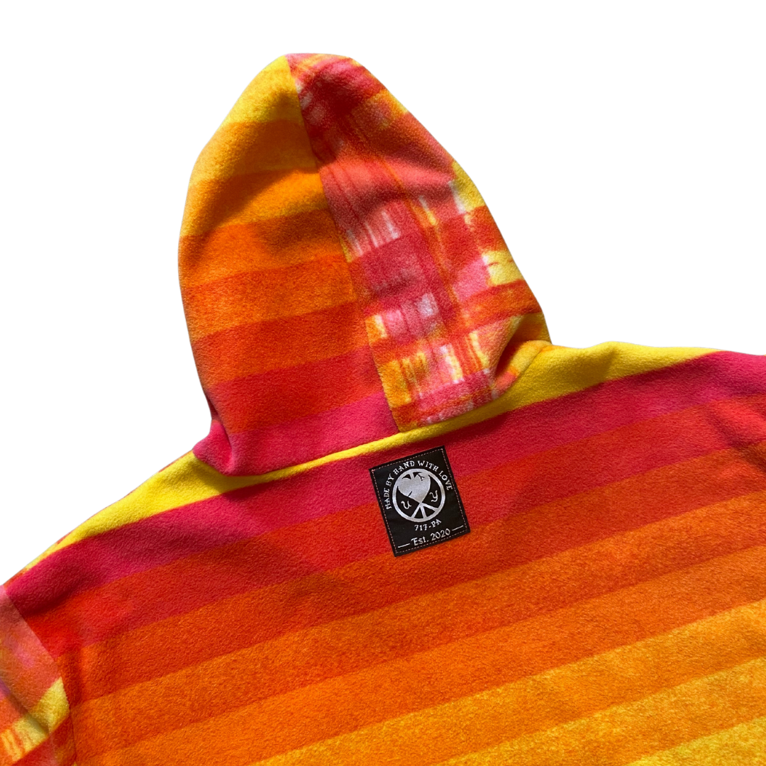 Unapologetic Youth Starburst medium hoodie in black with colorful starburst graphic front view