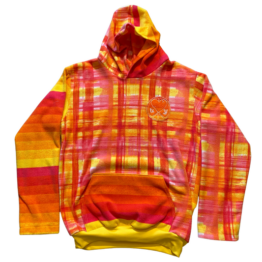 Medium Starburst hoodie by Unapologetic Youth, featuring colorful starburst graphic on soft fabric front view.