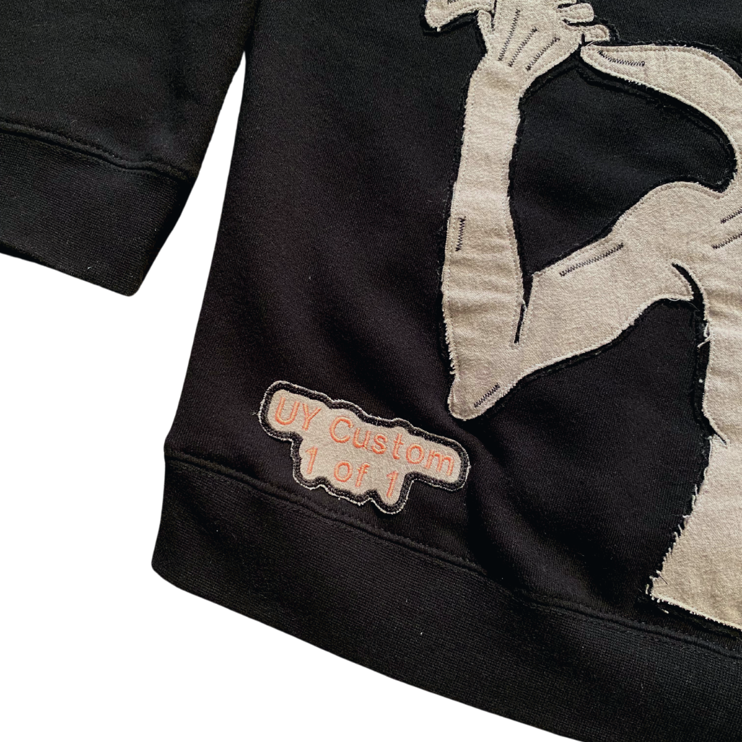 Unapologetic Youth Set Me Free XL hoodie in black, featuring bold graphic design and comfortable casual fit.