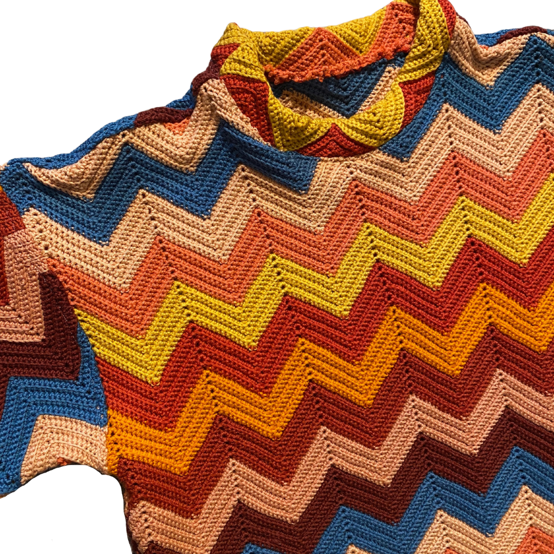 Unapologetic Youth Grandma's Crochet 3/4 sleeve T-shirt with crochet-inspired design in soft fabric, casual fit.