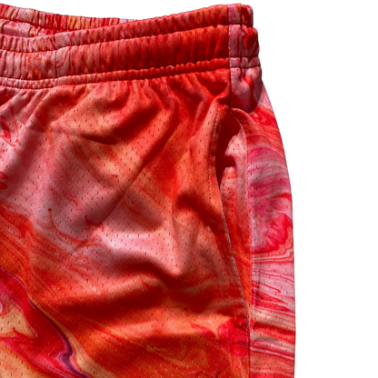 Unapologetic Youth Mars Landing shorts shown from a 3/4 angle with space-themed design and comfortable fit.