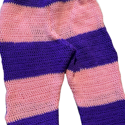 Unapologetic Youth Grandma's Crochet sweatpants in light fabric, featuring a cozy, vintage-inspired crochet pattern and relaxed fit.