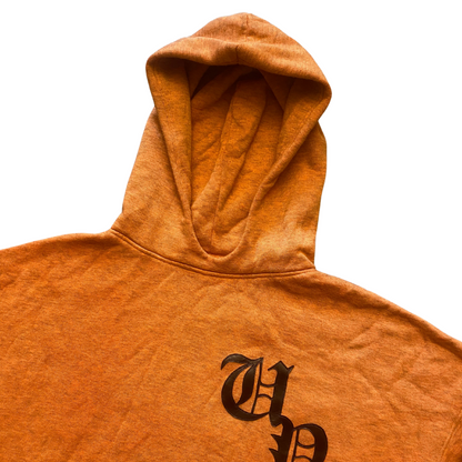 Unapologetic Youth Spooky v2 hoodie in black with spooky graphic design, featuring a hood and front pocket, casual streetwear style.