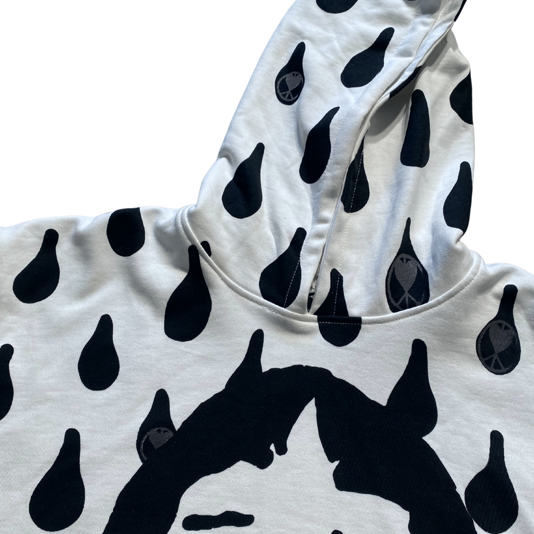 Unapologetic Youth Rain On My Skin hoodie featuring a graphic design on a cozy, casual black hoodie front view