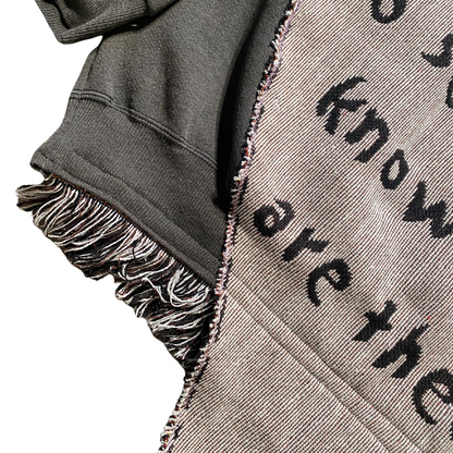 Unapologetic Youth My Dear Friends crewneck poncho with a cozy, stylish design, featuring a soft fabric and casual fit.