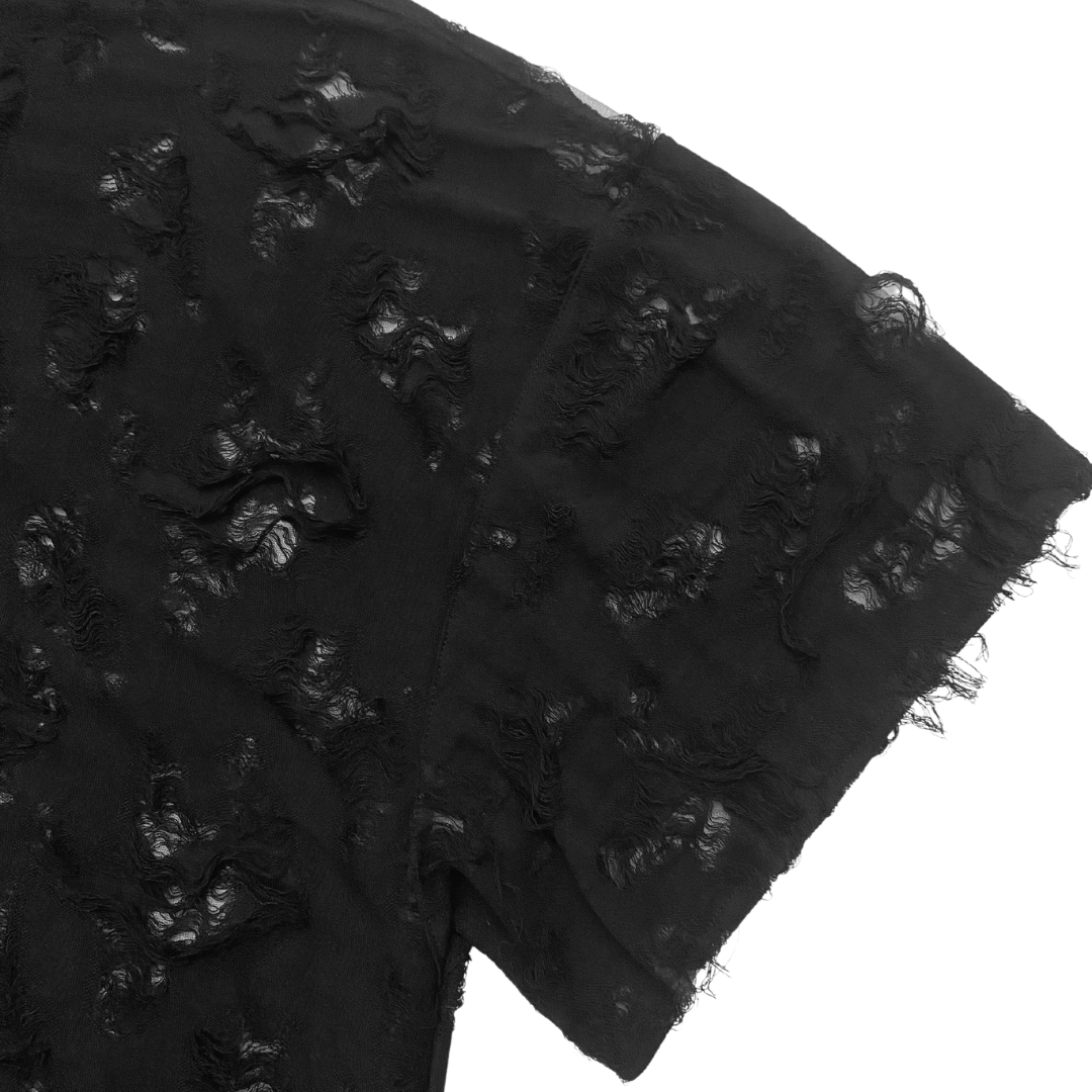 Unapologetic Youth Spooky v1 T-Shirt featuring spooky graphic design on black fabric, casual fit, and comfortable cotton material.