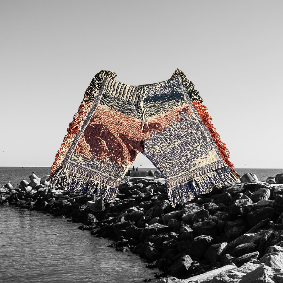 Unapologetic Youth Light The Way woven shorts with intricate patterns and comfortable fit, styled for casual wear.