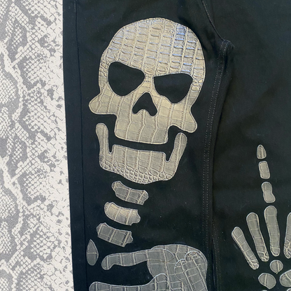 Unapologetic Youth "To The Bone" jeans, 1/1 fit, showcasing distressed denim with stylish rips and classic blue wash.