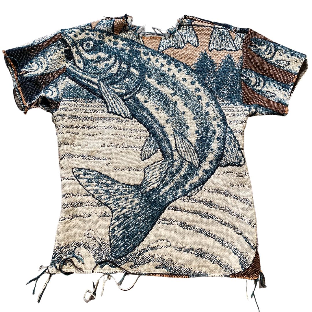 Unapologetic Youth Gone Fishing T-Shirt featuring a graphic design of a fishing scene on soft cotton fabric