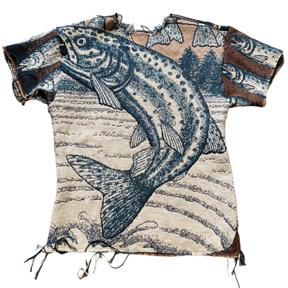 Unapologetic Youth Gone Fishing T-Shirt featuring a graphic design of a fishing scene on soft cotton fabric