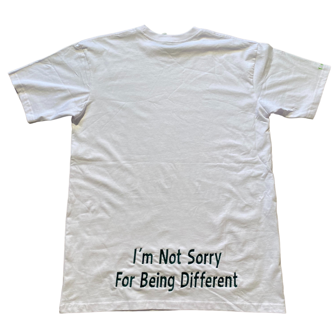 Unapologetic Youth green tones T-shirt featuring a vibrant green design on soft cotton fabric.