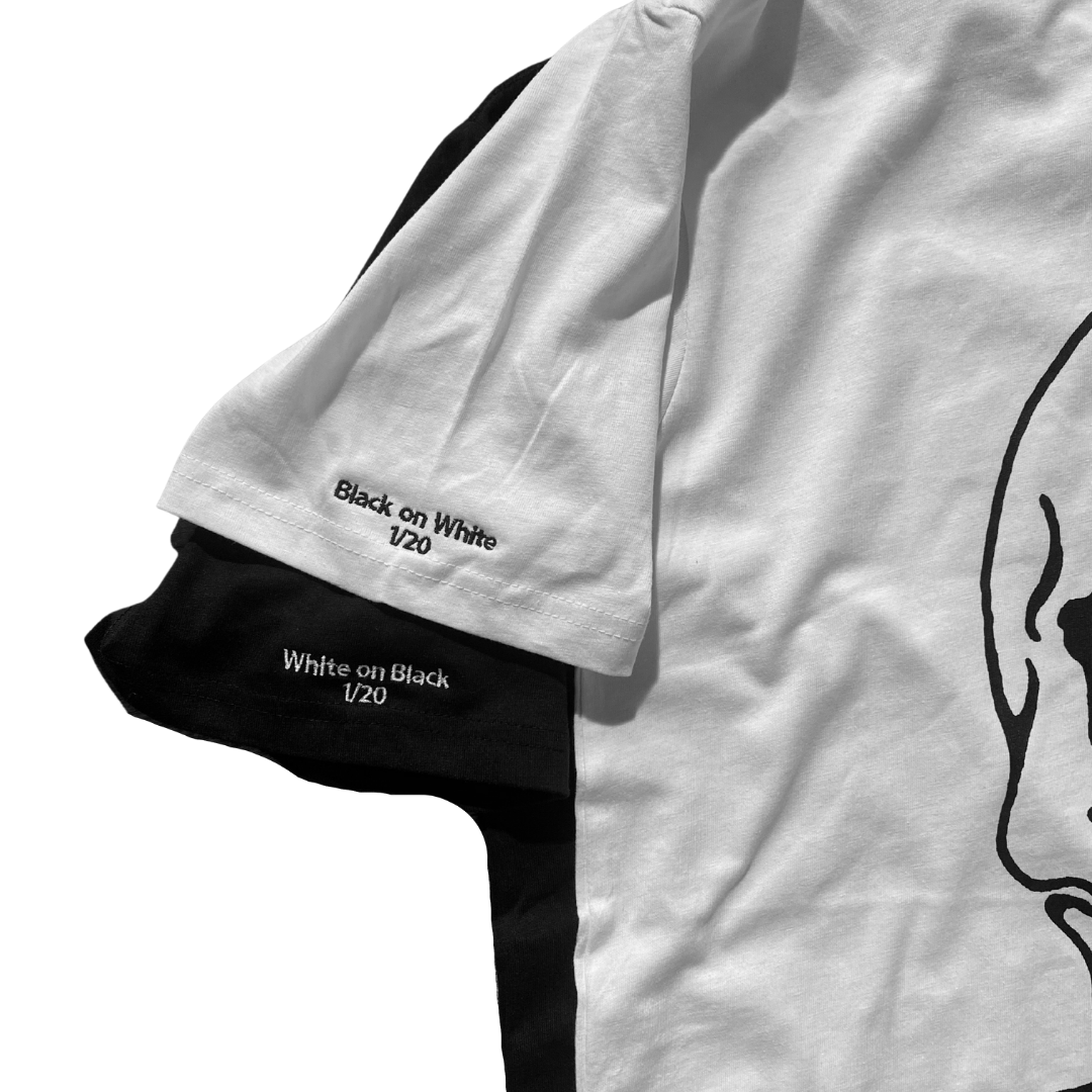 White Essential Skelly T-Shirt by Unapologetic Youth featuring a skull graphic design on the front.