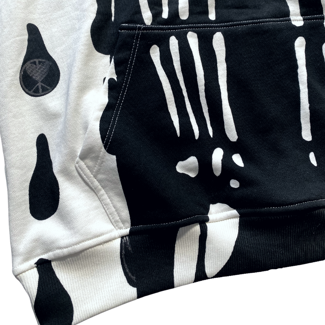 Unapologetic Youth Rain On My Skin hoodie featuring a dark rain-themed design on soft fabric.