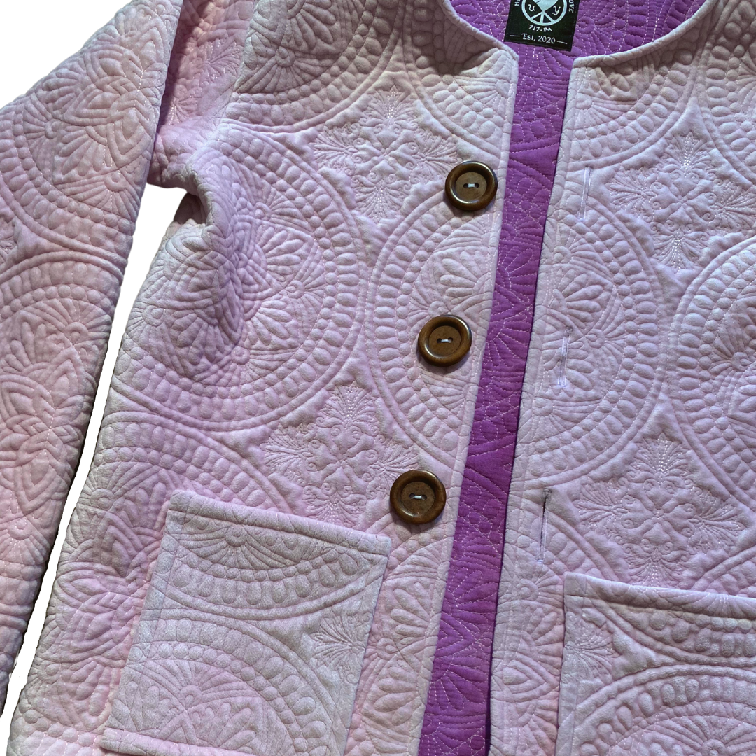 Large lavender cardigan by Unapologetic Youth, featuring soft knit fabric and relaxed fit, displayed on a hanger.