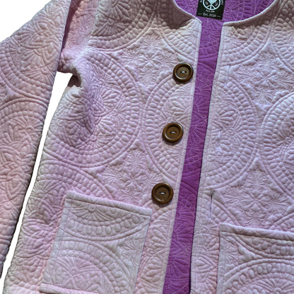 Large lavender cardigan by Unapologetic Youth, featuring soft knit fabric and relaxed fit, displayed on a hanger.