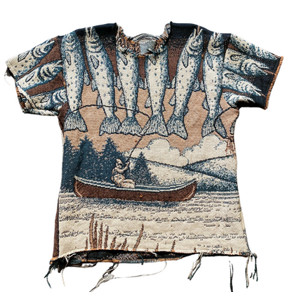 Unapologetic Youth Gone Fishing T-Shirt featuring a casual design with fishing graphics on soft fabric.