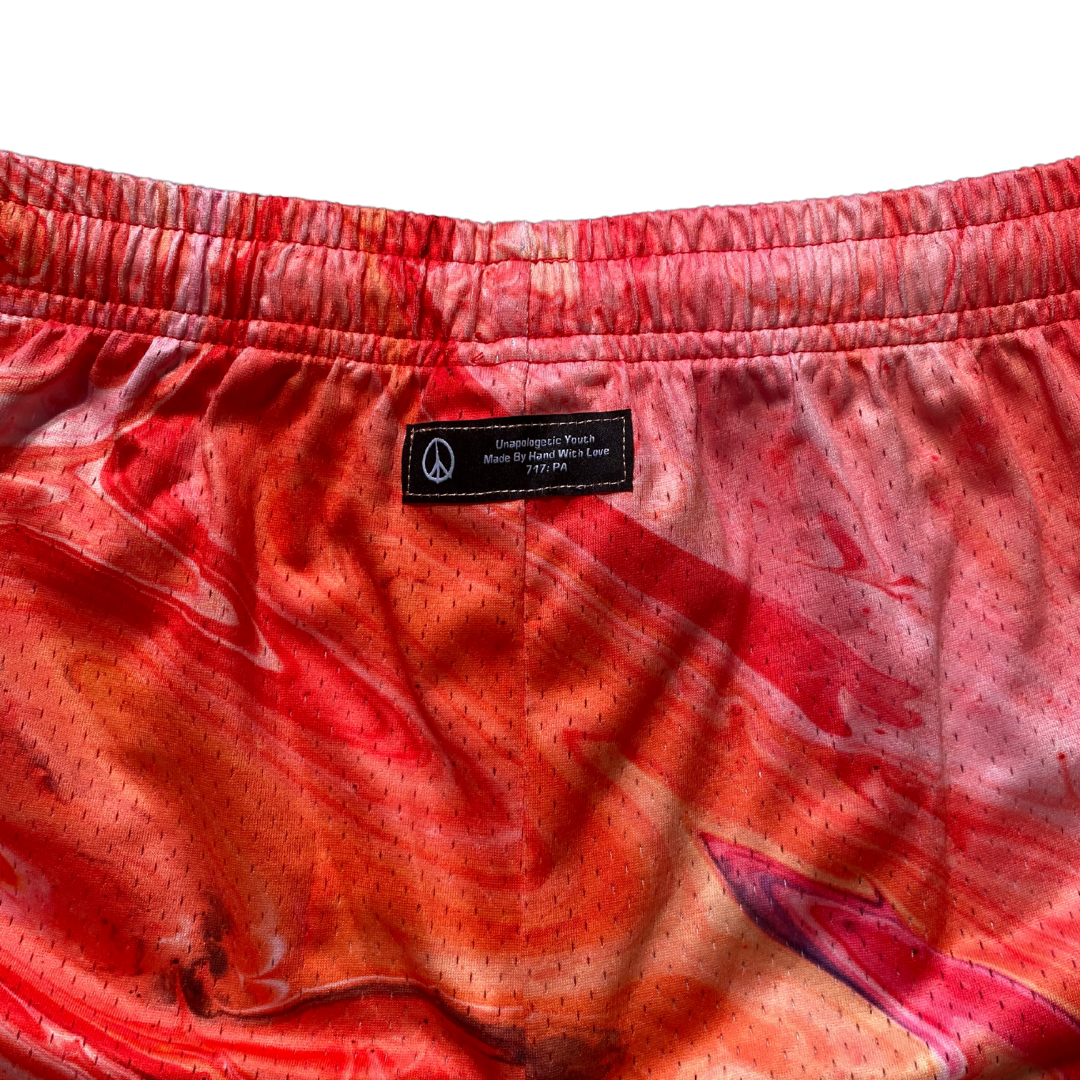 Unapologetic Youth Mars Landing shorts featuring space-themed design, casual fit, and lightweight fabric for comfortable wear.